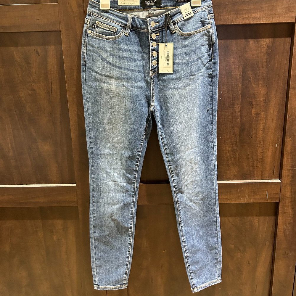 NWT Judy Blue High Waist Skinny Fit Button Fly Size 9/29